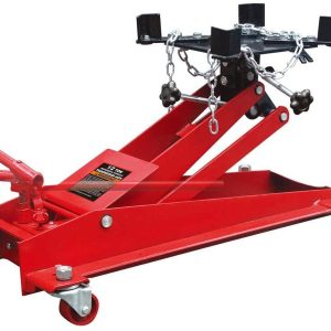 HPDAVV 1/2 Ton (1,000 lb) Capacity Hydraulic Roll-Under Transmission Service/Floor Jack, Red