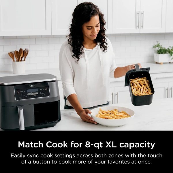 Ninja Foodi 8 qt. Original Dualzone， 2-Basket Air Fryer with 6 Functions - Image 7