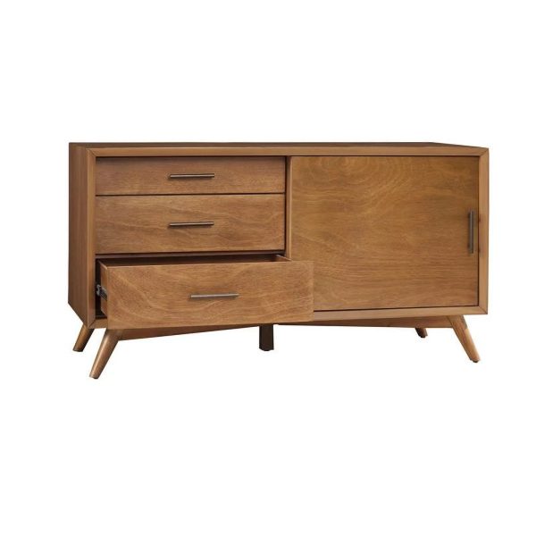 Home Square 4 Piece Set with Small TV Console Full Wood Bed & Large Nightstand - Image 13
