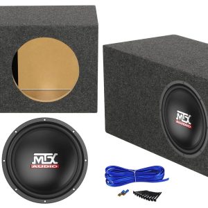 MTX Terminator TN12-04 12” 400 Watt Car Audio Subwoofer+Vented Sub Box Enclosure