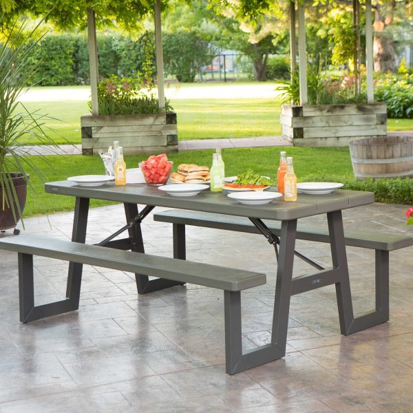 Lifetime 6-Foot W-Frame Folding Picnic Table, 60233 - Image 8