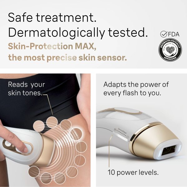 Braun PL5147 Silk Expert Pro5 IPL Hair Removal Device for Women & Men, White-Gold - Image 3