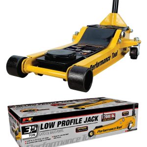Performance Tool W1645 3.5-Ton 7,000 lbs Low Profile Jack, 3-1/2" to 20-1/2" Lift