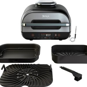 Ninja Foodi Smart XL 6-in-1 Indoor Grill with 4-qt Air Fryer, Roast, Bake, Broil, & Dehydrate - Black