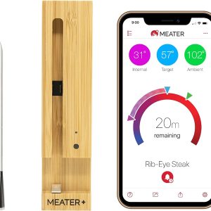 MEATER Plus | Smart Meat Thermometer with Bluetooth | 165ft Wireless Range | for The Oven�� Grill�� Kitchen�� BBQ�� Smoker�� Rotisserie