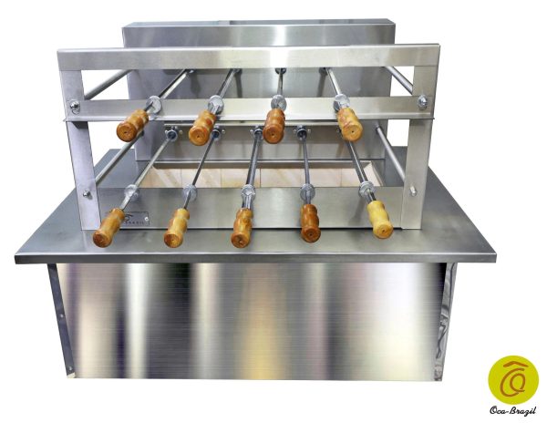 Brazilian BBQ Charcoal Grill with Firebox - 9 Skewers - Oca-Brazil - Image 2