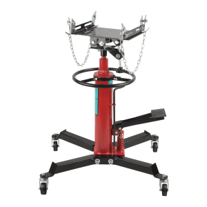 FGJQEFG Transmission Jack 1100Lbs 2 Stage Hydraulic High Lift Vertical Telescopic 34" - 68" Adjustable Height with Foot Pedal Wheels