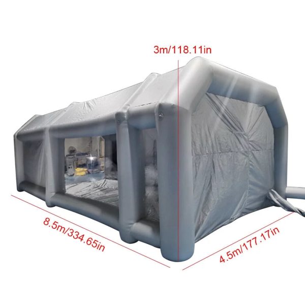 Inflatable Spray Booth Tent Car Paint Portable Cabin 2 Filter Inflatable Paint Booth Spray Booth Tent Car Paint Car Spray Booth Paint Booth Booth Tent Car Workstation Air Filter 28x15x10FT - Image 2