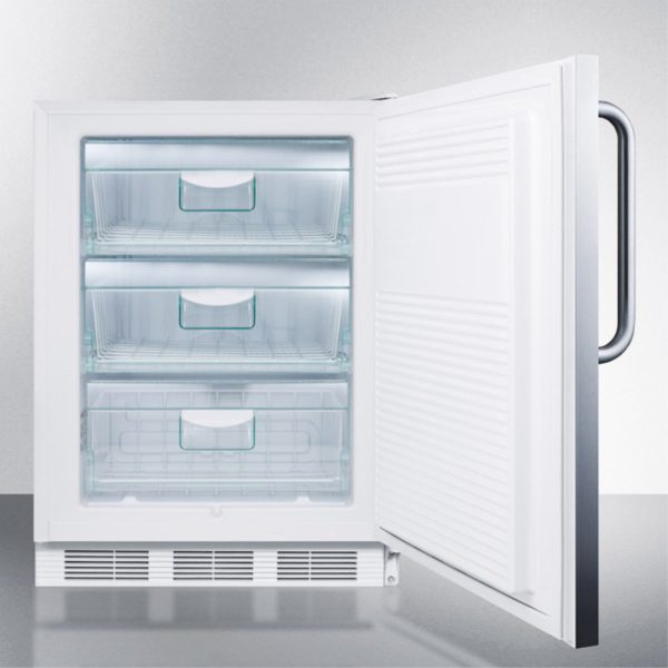 Commercial built-in medical all-freezer capable of -25 C operation in complete stainless steel with front lock - Image 4