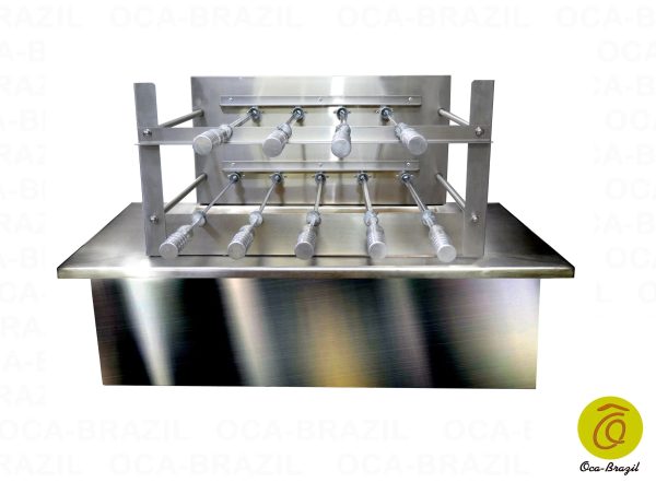 Brazilian BBQ Charcoal Grill with Firebox - 9 Skewers - Oca-Brazil - Image 3
