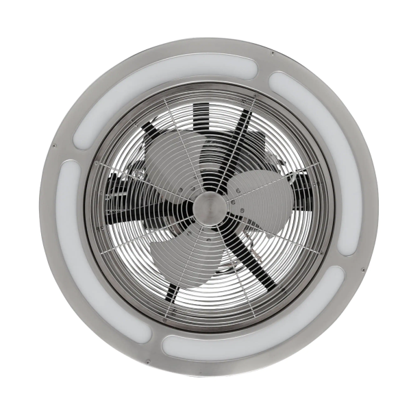 Home Decorators Collection Brette II 23 in. LED Indoor/Outdoor Brushed Nickel Ceiling Fan with Light and Remote Control - Image 3