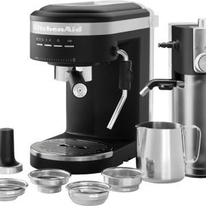 KitchenAid KES6404BM - Semi-Automatic Espresso Machine and Automatic Milk Frother Attachment - Matte Black