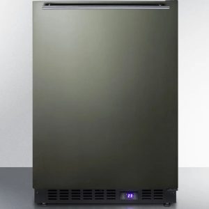 24" Wide Built-In All-Freezer, Black Stainless Steel