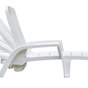 Miami Club Resin Chaise Lounge, White