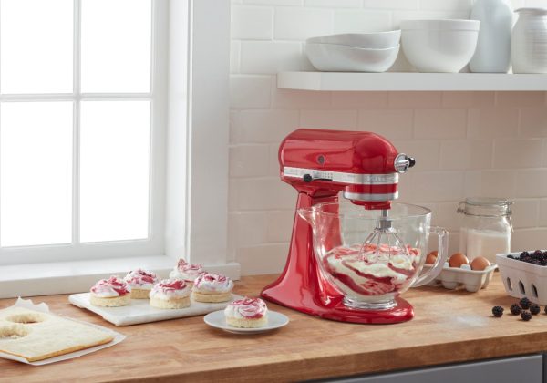KitchenAid - KSM155GBCA Artisan Design Tilt-Head Stand Mixer - Candy Apple Red - Image 3