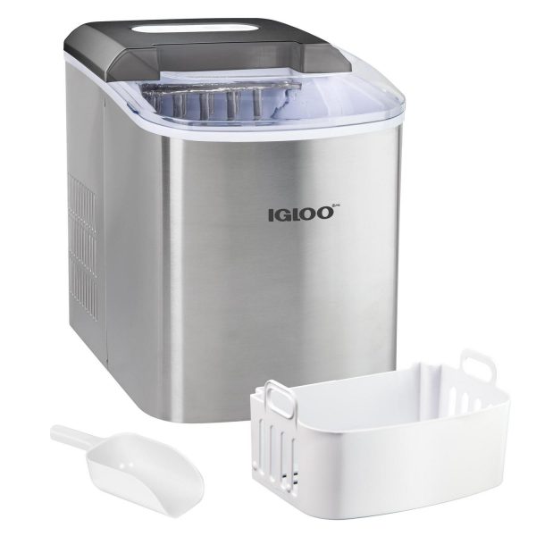 Igloo IGLICEB26SS 26-Pound Automatic Portable Countertop Ice Maker Machine Stainless Steel - Image 2