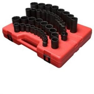 Sunex 2698 1/2" Dr. 12 Pt. 39 Pc. SAE Master Impact Socket Set