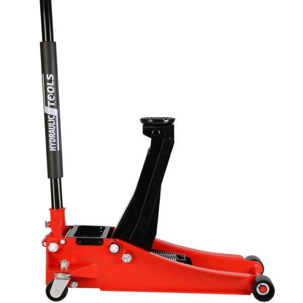 Low Profile Floor Jack, Seizeen 3 Ton(6600 lbs) Trolley Jack Dual Lift Pump, Quick Lift 3-3/10" - 18-4/20", Heavy-Duty Steel Jack with 45''L Extended Handle, Car Jack w/Wheels, Rubber Saddle, Red - Image 6