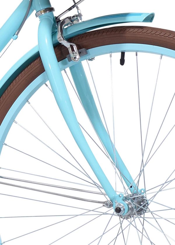 Kent Bicycles 700C Providence Ladies Cruiser Bike， Light Blue and Brown - Image 3