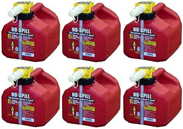 No-Spill 1415 1-1/4-Gallon Poly Gas Can (CARB Compliant) , 6 Pack - Image 2