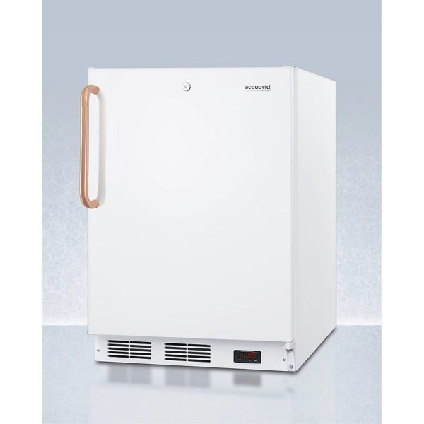 ADA compliant 24" wide all-freezer for built-in use, manual defrost with a copper handle - Image 2