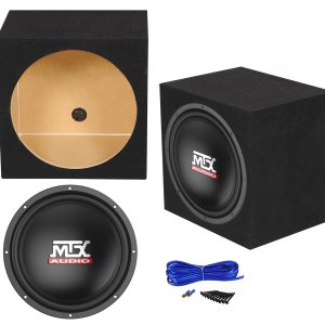 MTX Terminator TN12-02 12” 400 Watt Car Audio Subwoofer+Sealed Sub Box Enclosure