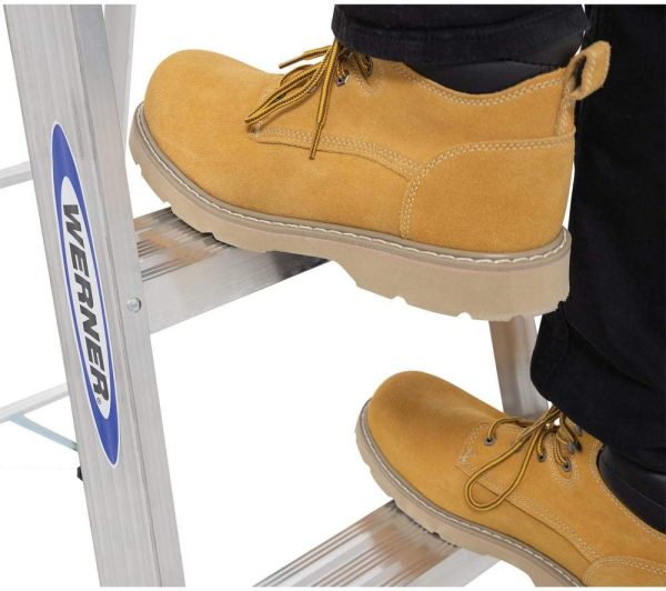 WERNER 6 ft. Aluminum Step Ladder with 250 lb. Load Capacity Type I Duty Rating - Image 2