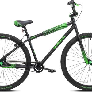Kent 29 In. Surreal Mens BMX Cruiser Bike， Ages 13+， Black and Green
