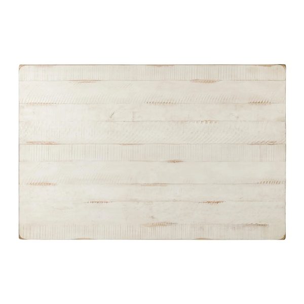 Bowery Hill Barn Door Solid Wood Coffee Table Antique White - Image 4