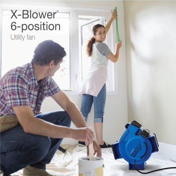 Lasko X12905 X-Blower Multi-Position Utility Blower Floor Fan， Blue - Image 3