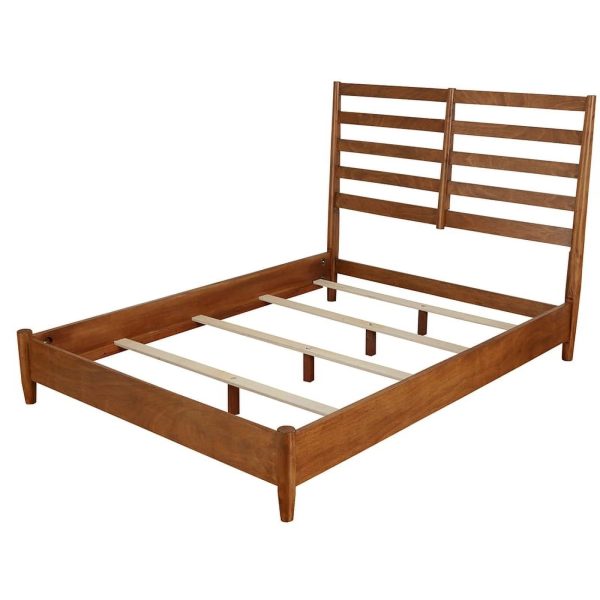 Home Square 4 Piece Set with Small TV Console Full Wood Bed & Large Nightstand - Image 7