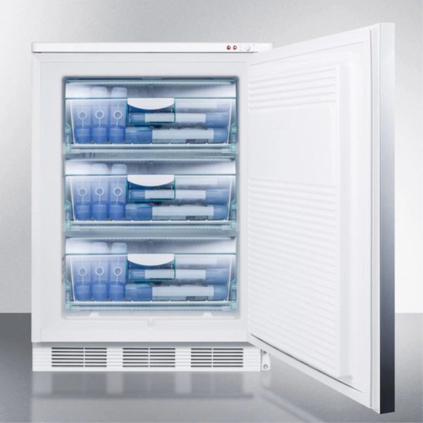 Accucold VT65MLBISSHH 25.13 x 24 in. Built-in -25 deg C Manual Defrost All-Freezer with Lock - White - Image 3