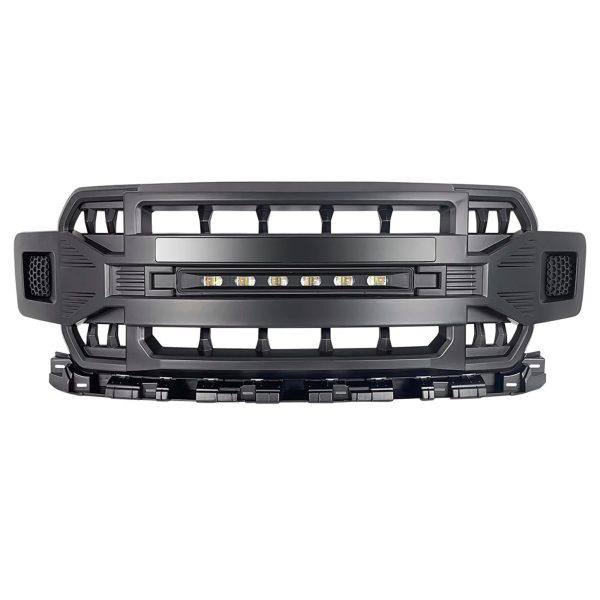 AMERICAN MODIFIED Armor Grille Compatible with 2018-2020 Ford F150, Black - Image 2