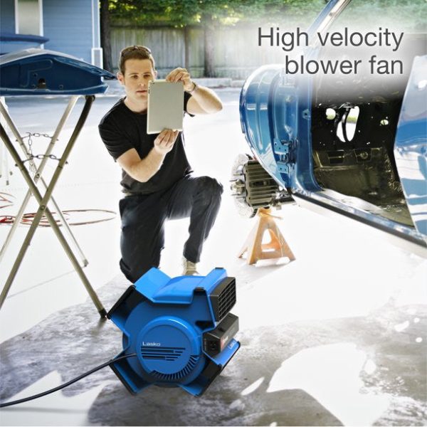 Lasko X12905 X-Blower Multi-Position Utility Blower Floor Fan， Blue - Image 4
