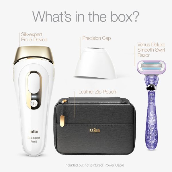 Braun PL5147 Silk Expert Pro5 IPL Hair Removal Device for Women & Men, White-Gold - Image 8