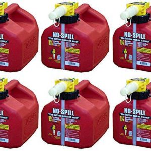 No-Spill 1415 1-1/4-Gallon Poly Gas Can (CARB Compliant) , 6 Pack