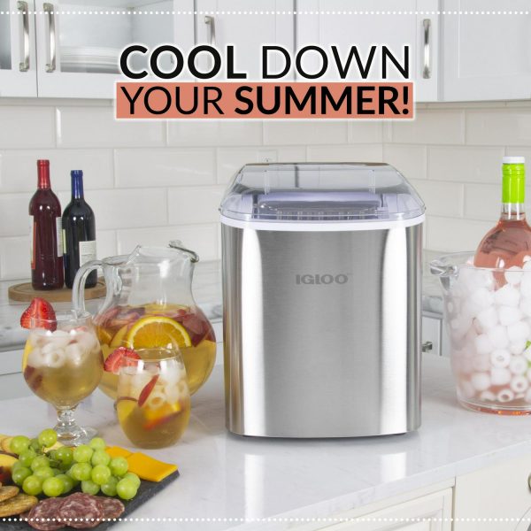Igloo IGLICEB26SS 26-Pound Automatic Portable Countertop Ice Maker Machine Stainless Steel - Image 13