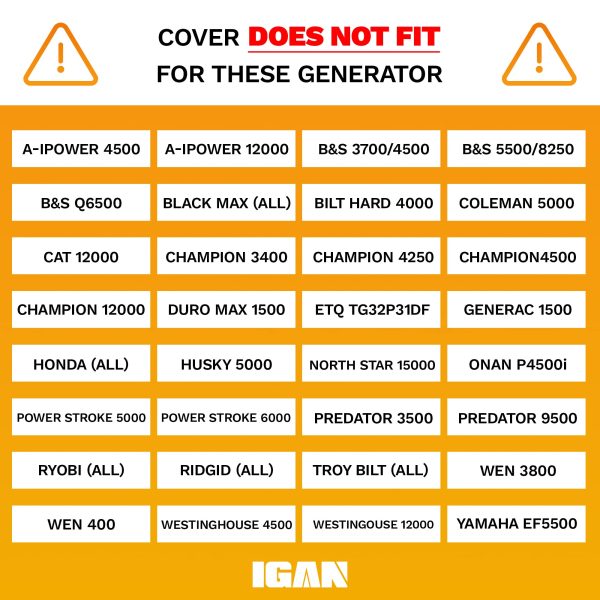 IGAN Generator Tent Running Cover Pro-Max, Ultra Heavy Duty Tarpaulin Enclosure with Windproof Kit, Portable All-Weather Generator Rain Shelter for Most 3500w-12000w generators, Black Generator Cover - Image 8