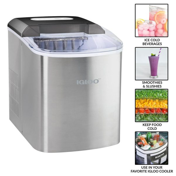 Igloo IGLICEB26SS 26-Pound Automatic Portable Countertop Ice Maker Machine Stainless Steel - Image 14