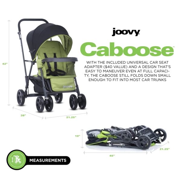 Joovy Caboose Graphite Stroller Appletree - Image 8