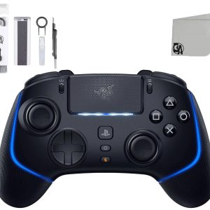 Razer Wolverine V2 Pro Wireless Controller Black HyperSpeed, Mecha-Tactile, RGB Lights for PS5 & PC With Cleaning kit BOLT AXTION Bundle Like New