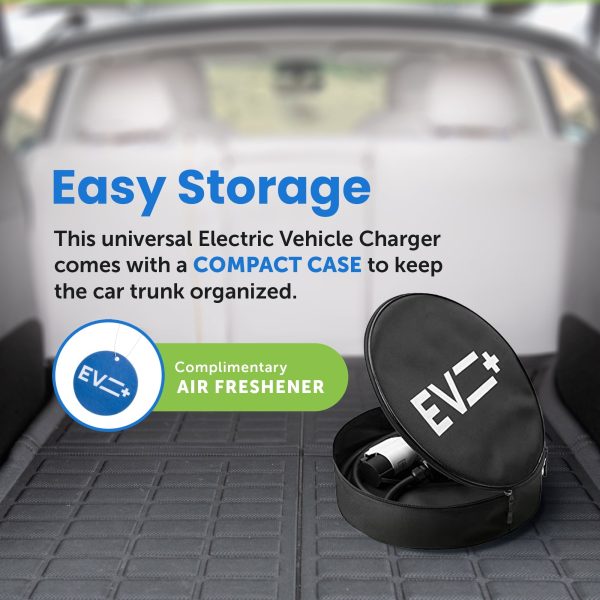 EV+ 16A EV Charging Station, Portable Electric Vehicle Charger, Level 2 EV Home Charging Station, 25-ft Cord SAE J1772 EV Charging Cable with NEMA 6-20, Travel Case, EVSE Level 2 Charging Station - Image 8