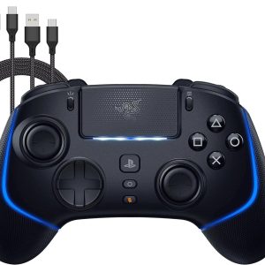 Razer Wolverine V2 Pro Wireless Controller Black HyperSpeed, Mecha-Tactile, RGB Lights for PS5 & PC With 6ft Type C Cable BOLT AXTION Bundle Like New