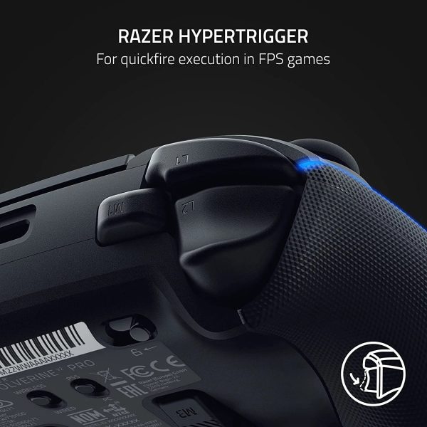 Razer Wolverine V2 Pro Wireless Controller Black HyperSpeed, Mecha-Tactile, RGB Lights for PS5 & PC With Cleaning kit BOLT AXTION Bundle Like New - Image 5