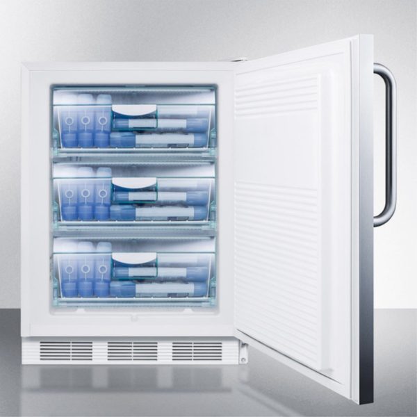 Commercial built-in medical all-freezer capable of -25 C operation in complete stainless steel with front lock - Image 3