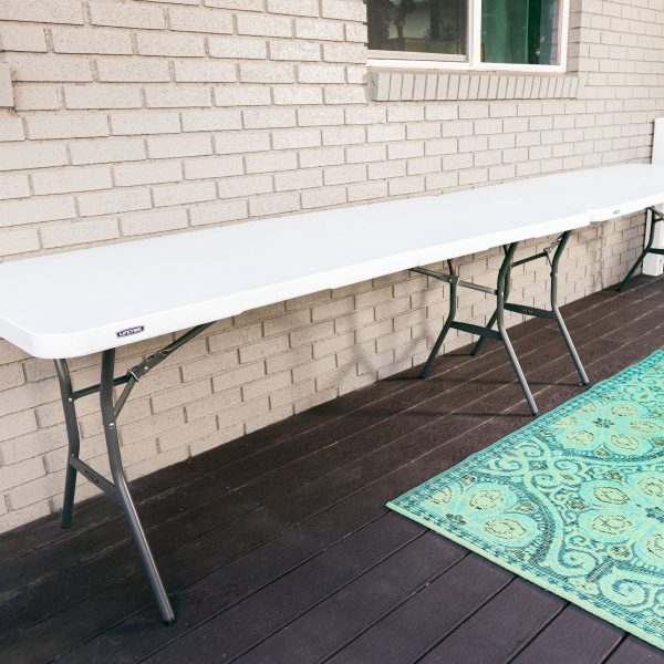 Lifetime 6 ft. Rectangle Commercial Fold-In-Half Table - White - Image 18